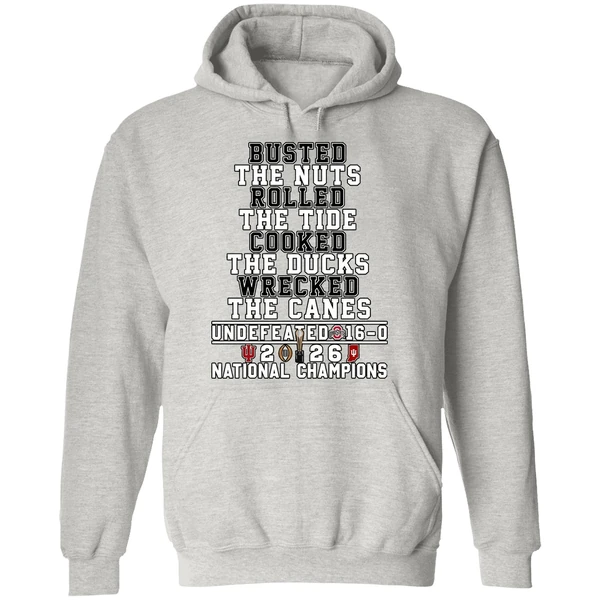 Busted The Nuts Rolled The Tide Cooked The Ducks Wrecked The Canes Indiana Hoosiers Hoodie - Image 9
