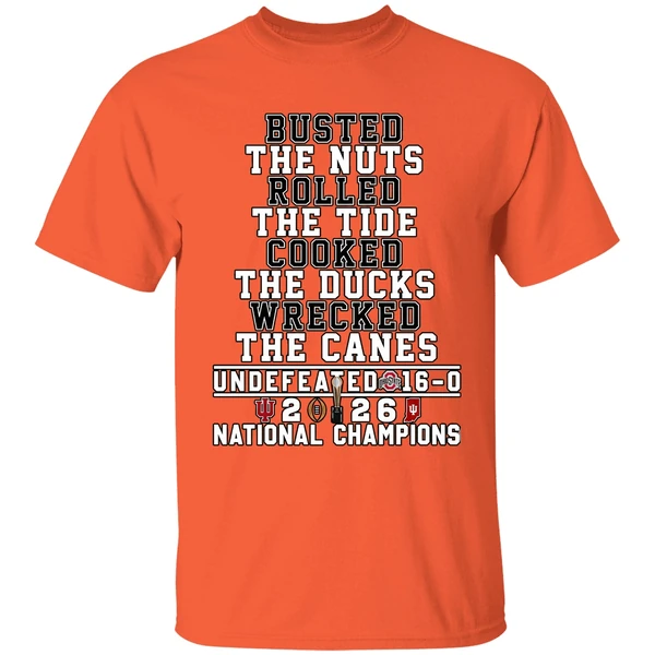 Busted The Nuts Rolled The Tide Cooked The Ducks Wrecked The Canes Indiana Hoosiers Shirt - Image 6