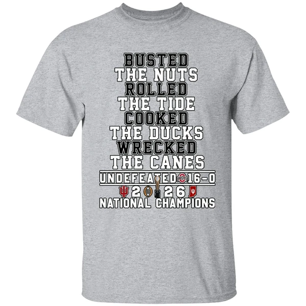 Busted The Nuts Rolled The Tide Cooked The Ducks Wrecked The Canes Indiana Hoosiers Shirt - Image 9