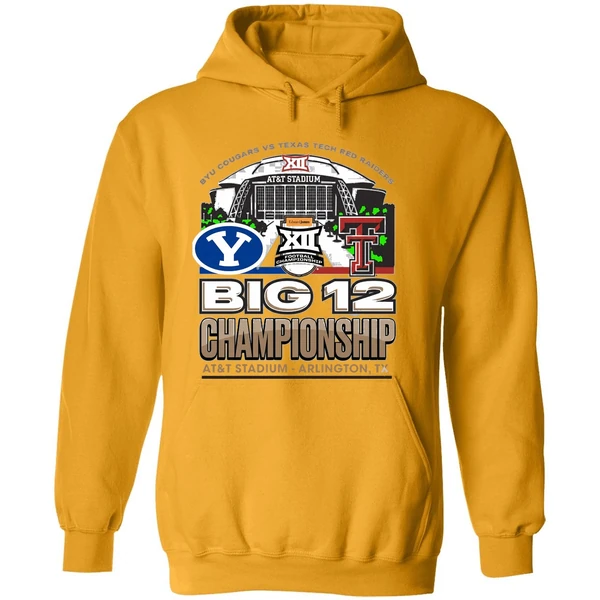 Byu Vs Texas Tech 2025 Big 12 Football Championship Att Stadium Hoodie