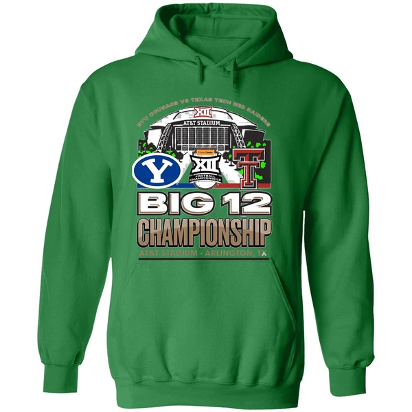 Byu Vs Texas Tech 2025 Big 12 Football Championship Att Stadium Hoodie - Image 2