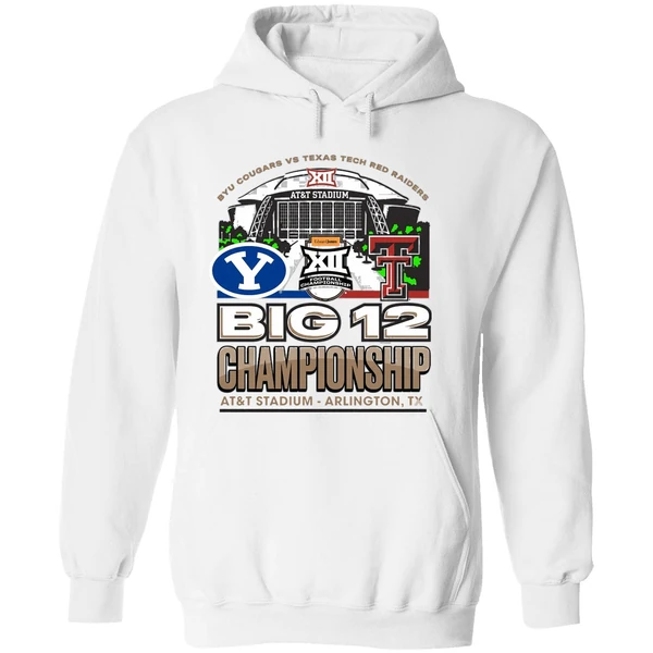 Byu Vs Texas Tech 2025 Big 12 Football Championship Att Stadium Hoodie - Image 8