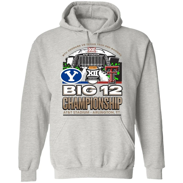 Byu Vs Texas Tech 2025 Big 12 Football Championship Att Stadium Hoodie - Image 9