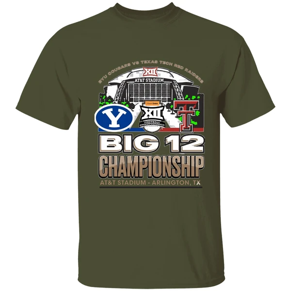 Byu Vs Texas Tech 2025 Big 12 Football Championship Att Stadium Shirt - Image 4