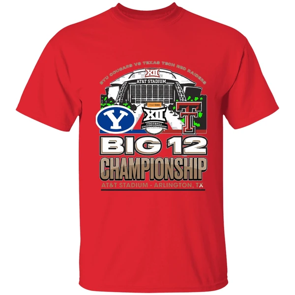 Byu Vs Texas Tech 2025 Big 12 Football Championship Att Stadium Shirt - Image 7