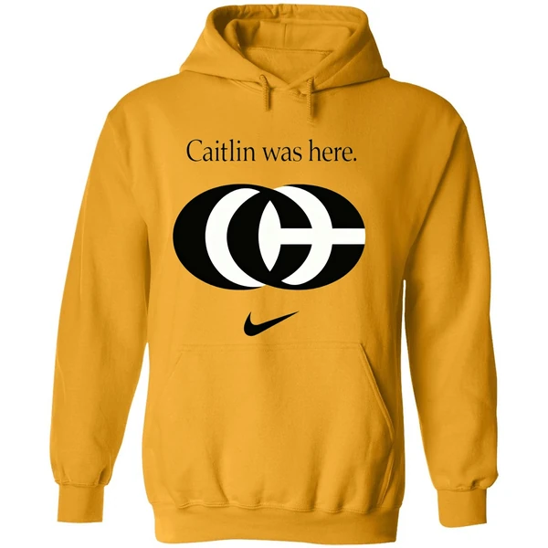 Caitlin Was Here Caitlin Clark Cc Logo Hoodie