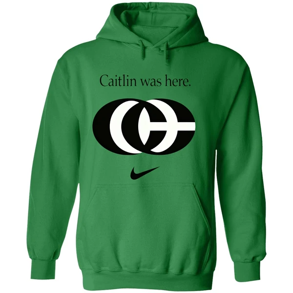 Caitlin Was Here Caitlin Clark Cc Logo Hoodie - Image 2
