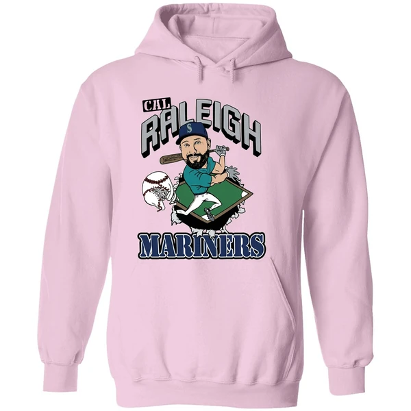 Cal Raleigh Mlb Seattle Mariners Catcher Player Caricature Hoodie - Image 5