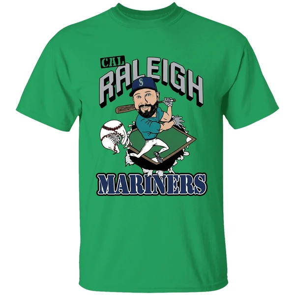 Cal Raleigh Mlb Seattle Mariners Catcher Player Caricature Shirt - Image 8