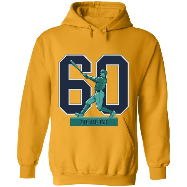 Cal Raleigh Seattle Mariners Mlb Baseball Historic 60 Home Run Season 2025 Hoodie