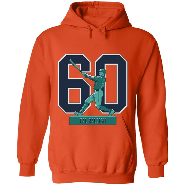 Cal Raleigh Seattle Mariners Mlb Baseball Historic 60 Home Run Season 2025 Hoodie - Image 6