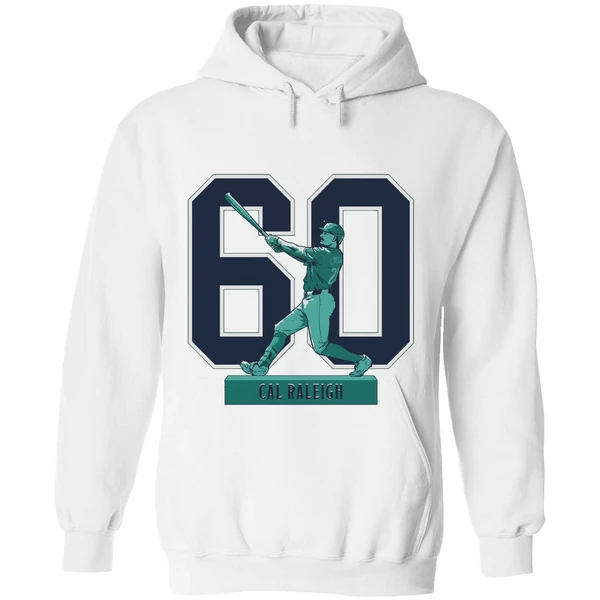 Cal Raleigh Seattle Mariners Mlb Baseball Historic 60 Home Run Season 2025 Hoodie - Image 8