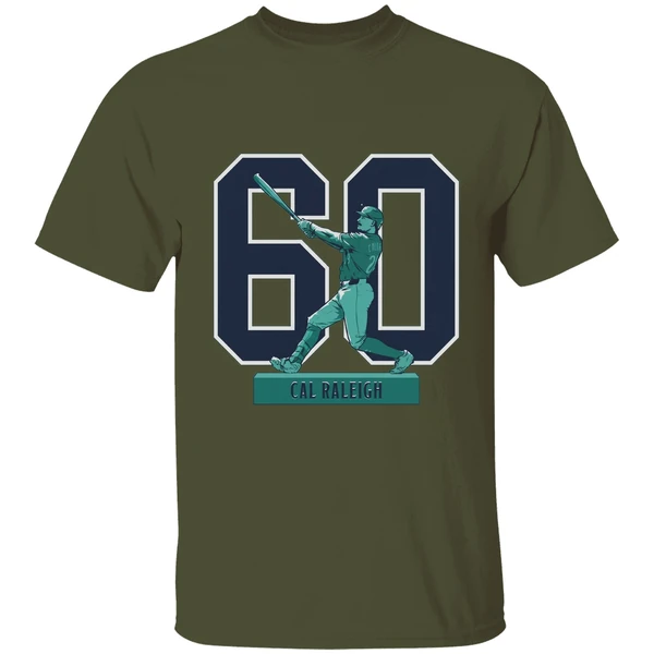 Cal Raleigh Seattle Mariners Mlb Baseball Historic 60 Home Run Season 2025 Shirt - Image 3