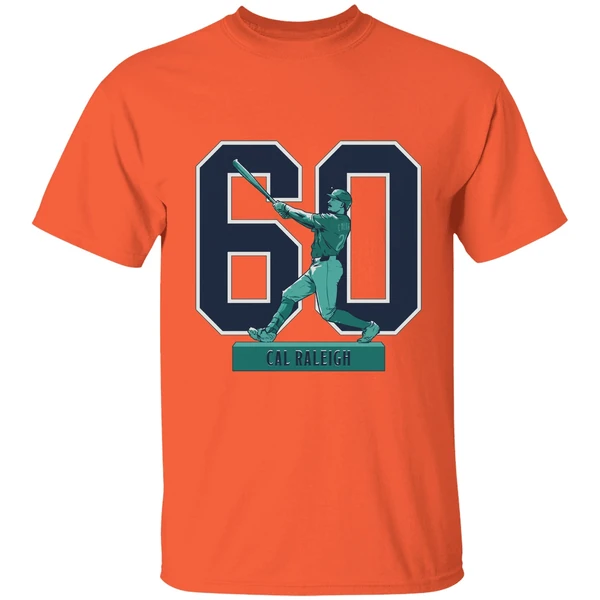 Cal Raleigh Seattle Mariners Mlb Baseball Historic 60 Home Run Season 2025 Shirt - Image 5