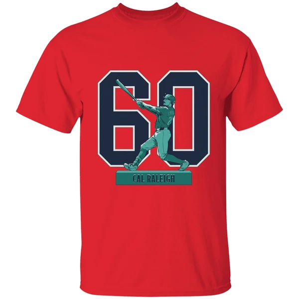 Cal Raleigh Seattle Mariners Mlb Baseball Historic 60 Home Run Season 2025 Shirt - Image 6