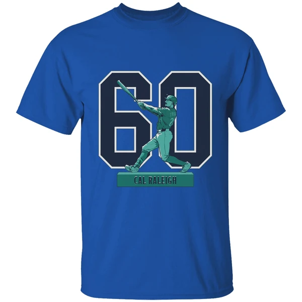 Cal Raleigh Seattle Mariners Mlb Baseball Historic 60 Home Run Season 2025 Shirt - Image 7