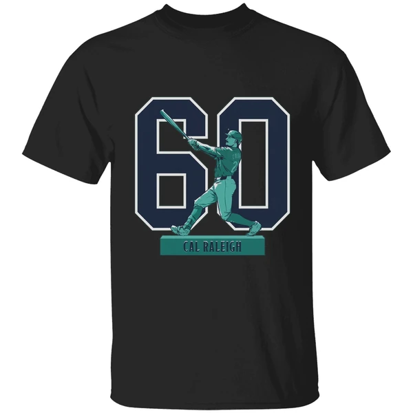 Cal Raleigh Seattle Mariners Mlb Baseball Historic 60 Home Run Season 2025 Shirt - Image 9