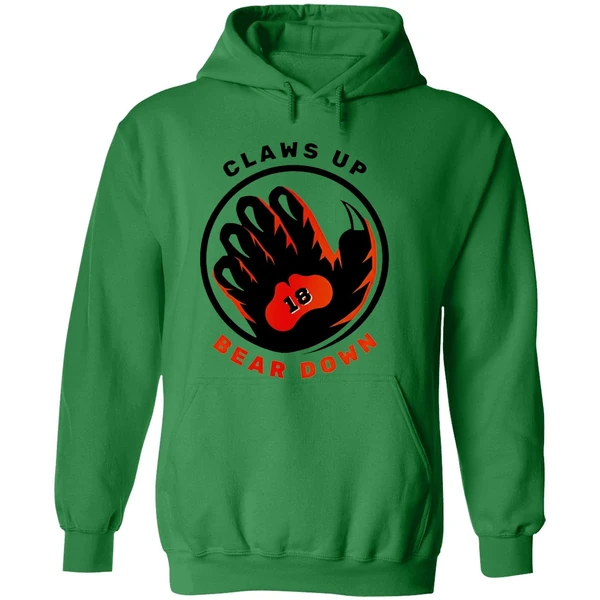 Caleb Williams Chicago Bears Claws Up Bear Down Hoodie - Image 2