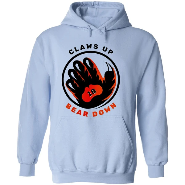 Caleb Williams Chicago Bears Claws Up Bear Down Hoodie - Image 4