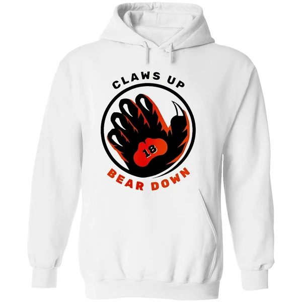 Caleb Williams Chicago Bears Claws Up Bear Down Hoodie - Image 8