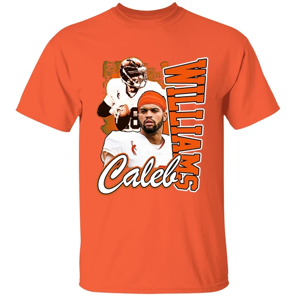 caleb williams chicago bears quarterback graphic shirt orange