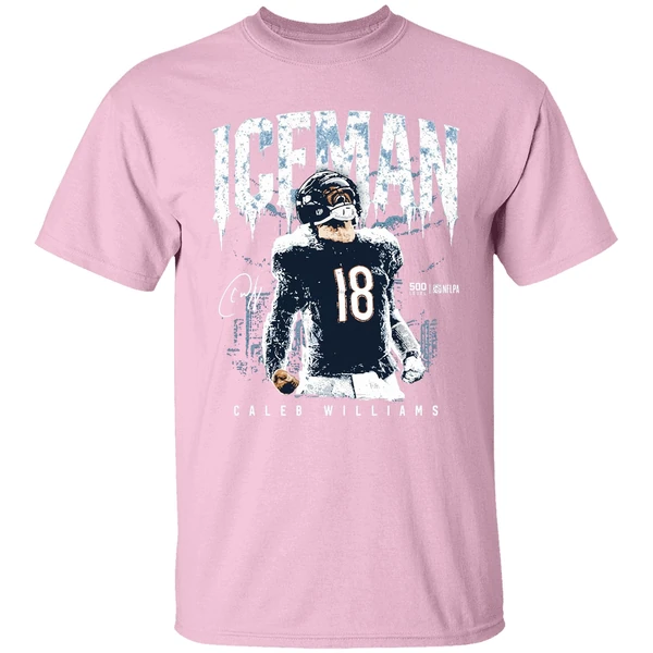 caleb williams chicago iceman signature shirt lightpink