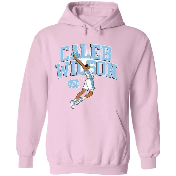 Caleb Wilson Name Pose North Carolina Tar Heels Basketball Hoodie - Image 5