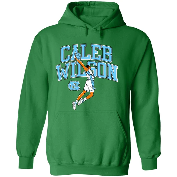 Caleb Wilson Player Pose Basketball North Carolina Tar Heels Hoodie - Image 2