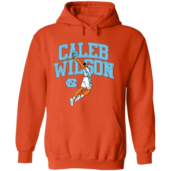 Caleb Wilson Player Pose Basketball North Carolina Tar Heels Hoodie - Image 6