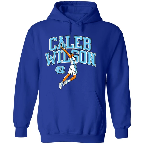 Caleb Wilson Player Pose Basketball North Carolina Tar Heels Hoodie - Image 7
