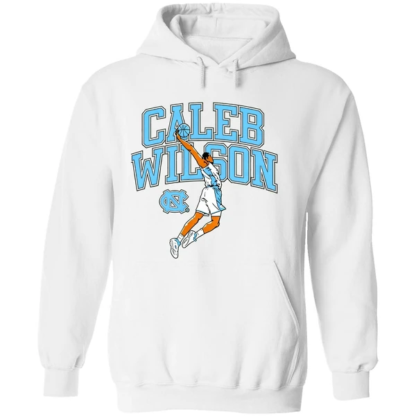 Caleb Wilson Player Pose Basketball North Carolina Tar Heels Hoodie - Image 8