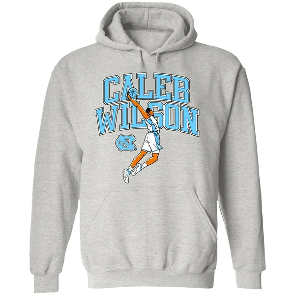 Caleb Wilson Player Pose Basketball North Carolina Tar Heels Hoodie - Image 9