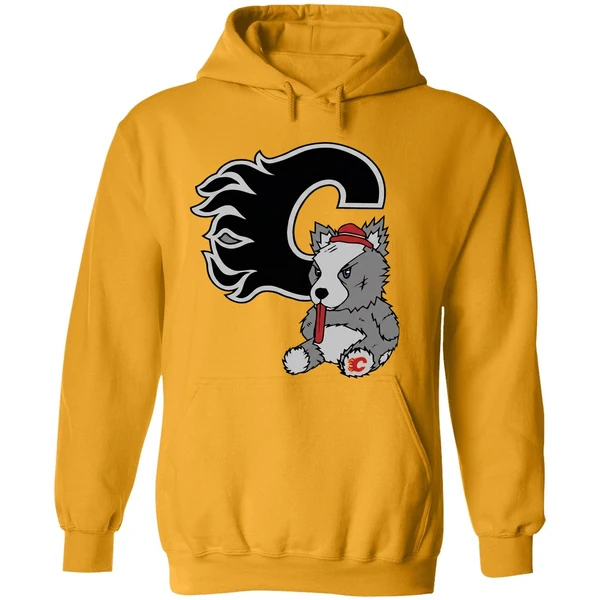 Calgary Flames Harvey The Hound Mascot Hoodie