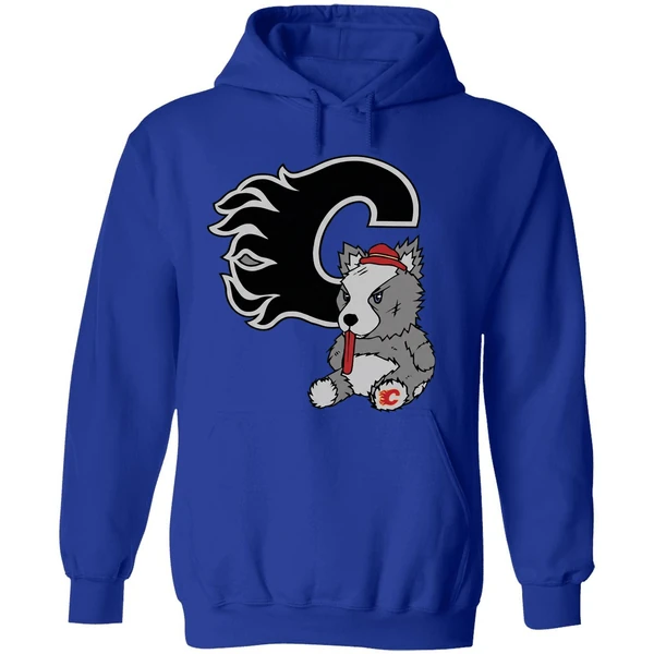 Calgary Flames Harvey The Hound Mascot Hoodie - Image 7
