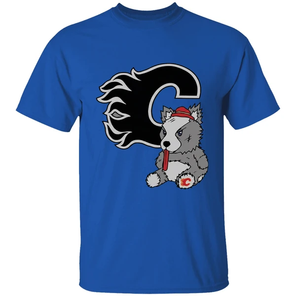 Calgary Flames Harvey The Hound Mascot Shirt - Image 5