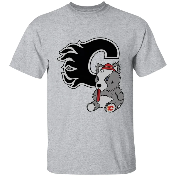 Calgary Flames Harvey The Hound Mascot Shirt - Image 6