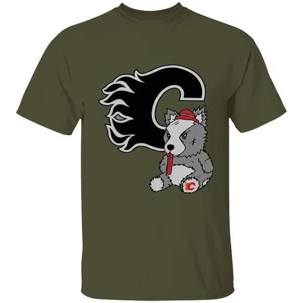 Calgary Flames Harvey The Hound Mascot Shirt - Image 9