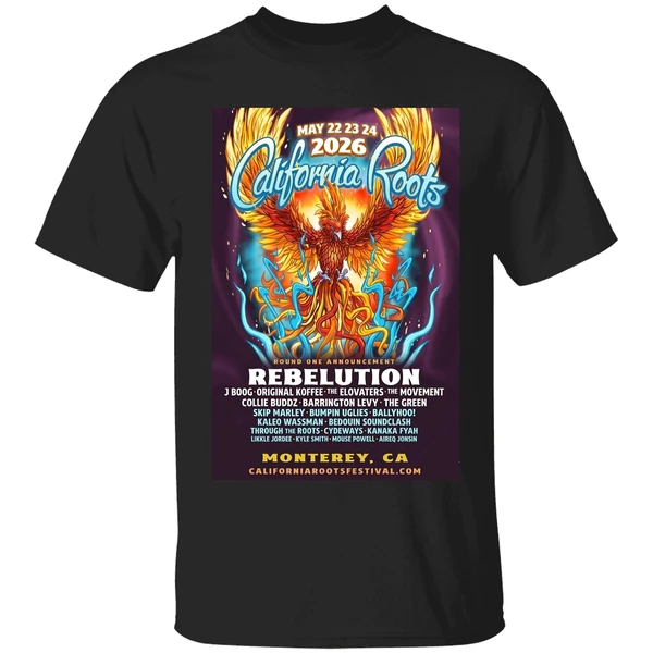 California Roots Monterey Ca May 22 24 2026 Tour Shirt - Image 7