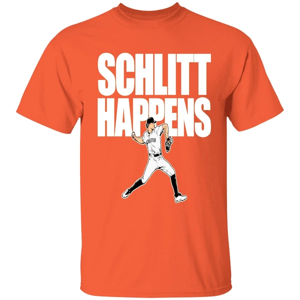 cam-schlittler-new-york-yankees-baseball-schlitt-happens-shirt-orange