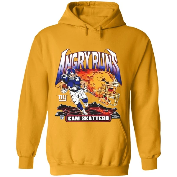 Cam Skattebo New York Giants Homage Angry Runs Player Nfl Hoodie