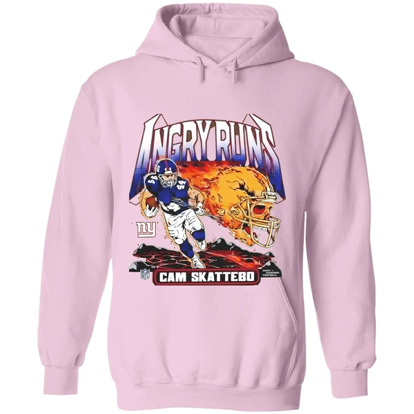Cam Skattebo New York Giants Homage Angry Runs Player Nfl Hoodie - Image 5