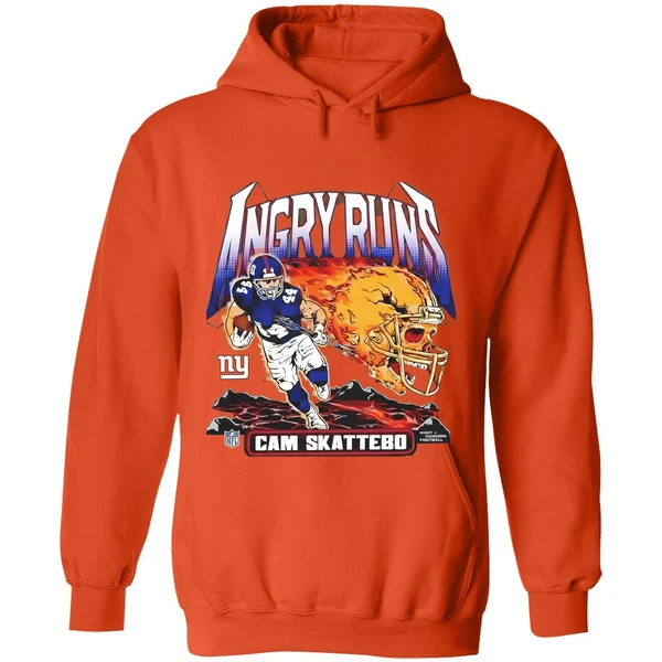 Cam Skattebo New York Giants Homage Angry Runs Player Nfl Hoodie - Image 6