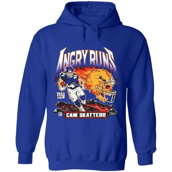 Cam Skattebo New York Giants Homage Angry Runs Player Nfl Hoodie - Image 7
