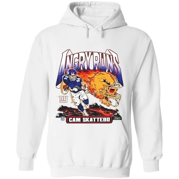 Cam Skattebo New York Giants Homage Angry Runs Player Nfl Hoodie - Image 8
