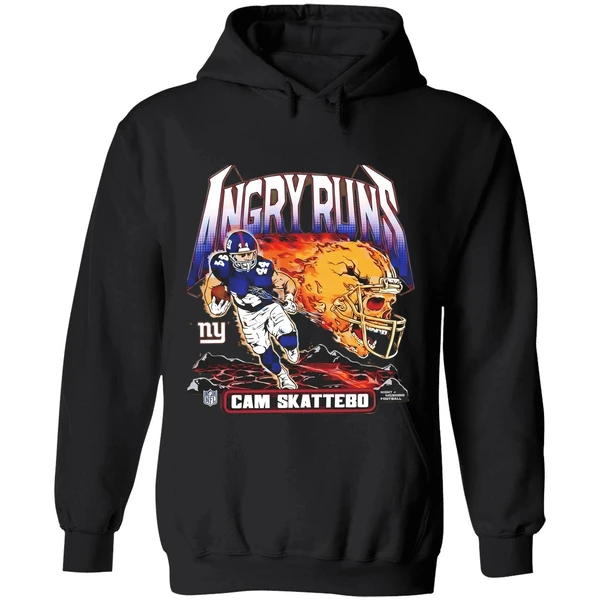 Cam Skattebo New York Giants Homage Angry Runs Player Nfl Hoodie - Image 4