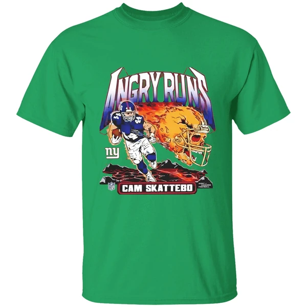 Cam Skattebo New York Giants Homage Angry Runs Player Nfl Shirt