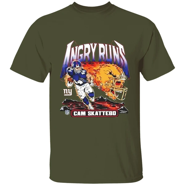 Cam Skattebo New York Giants Homage Angry Runs Player Nfl Shirt - Image 3