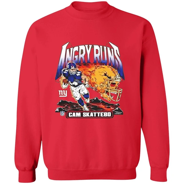 Cam Skattebo New York Giants Homage Angry Runs Player Nfl Sweatshirt