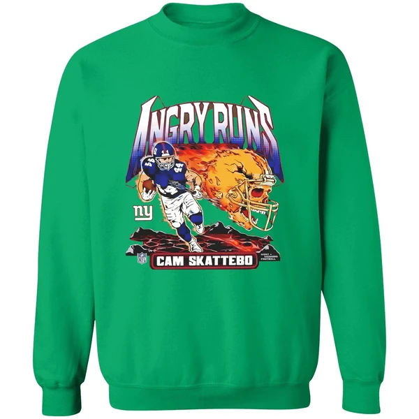 Cam Skattebo New York Giants Homage Angry Runs Player Nfl Sweatshirt - Image 3