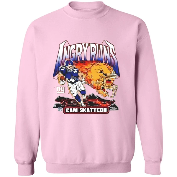 Cam Skattebo New York Giants Homage Angry Runs Player Nfl Sweatshirt - Image 5